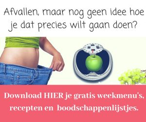 Afvallen gratis weekmenu